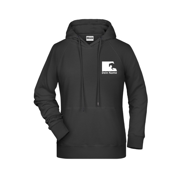 Brustdruck mit Namen - Ladies' Hoody Miniaturansicht